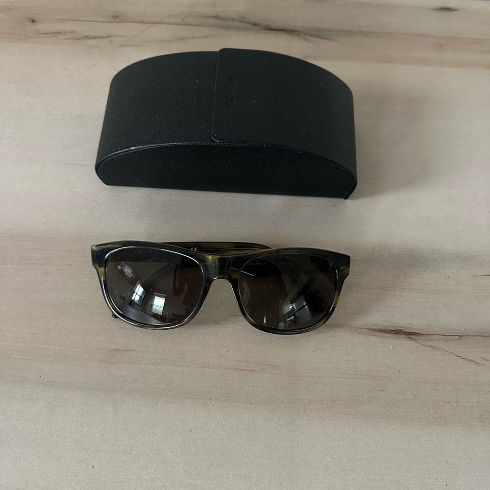 Prada SPR24L Green Tortoiseshell Sunglasses